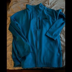 North Face Mens large teal lightweight zip up